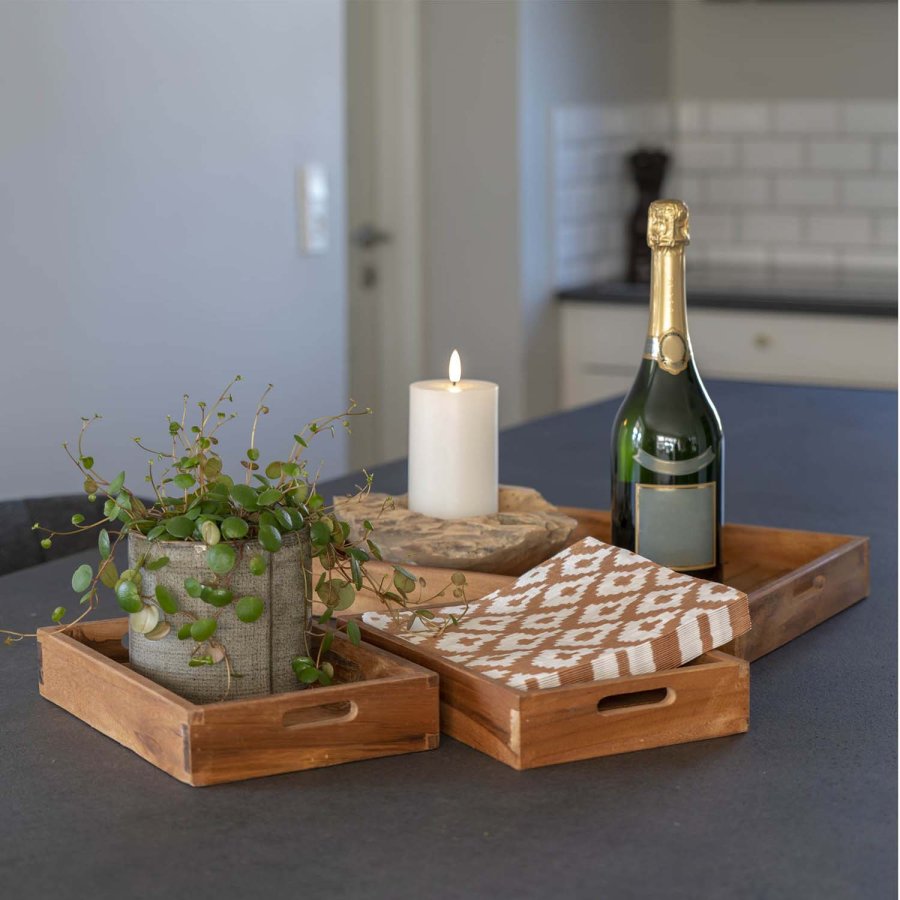 HOUSE NORDIC Faro bakke - natur teaktr (st af 3)