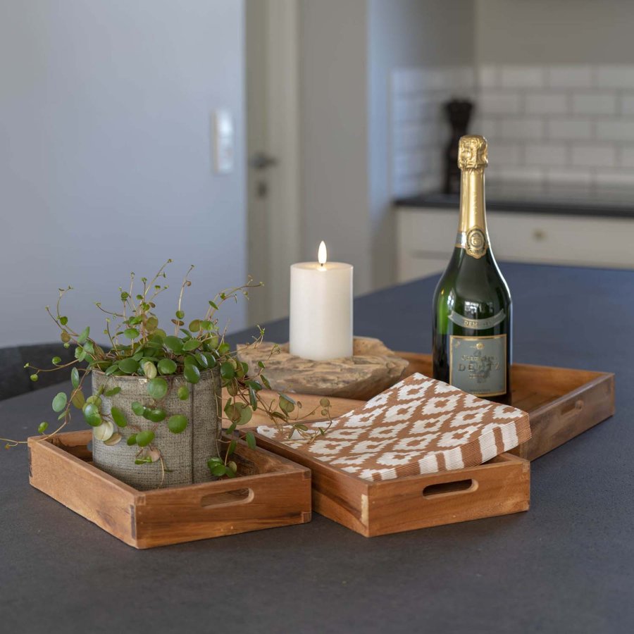 HOUSE NORDIC Faro bakke - natur teaktr (st af 3)