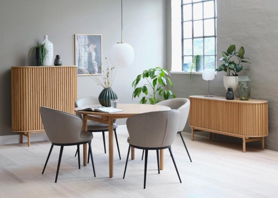 Carno sknk, m. 2 skydelger, 2 hylder og 1 skuffe - natur egetr