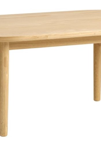 Carno sofabord, oval - natur egefinér og egetr (70x130)