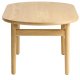 Carno sofabord, oval - natur egefinér og egetr (70x130)