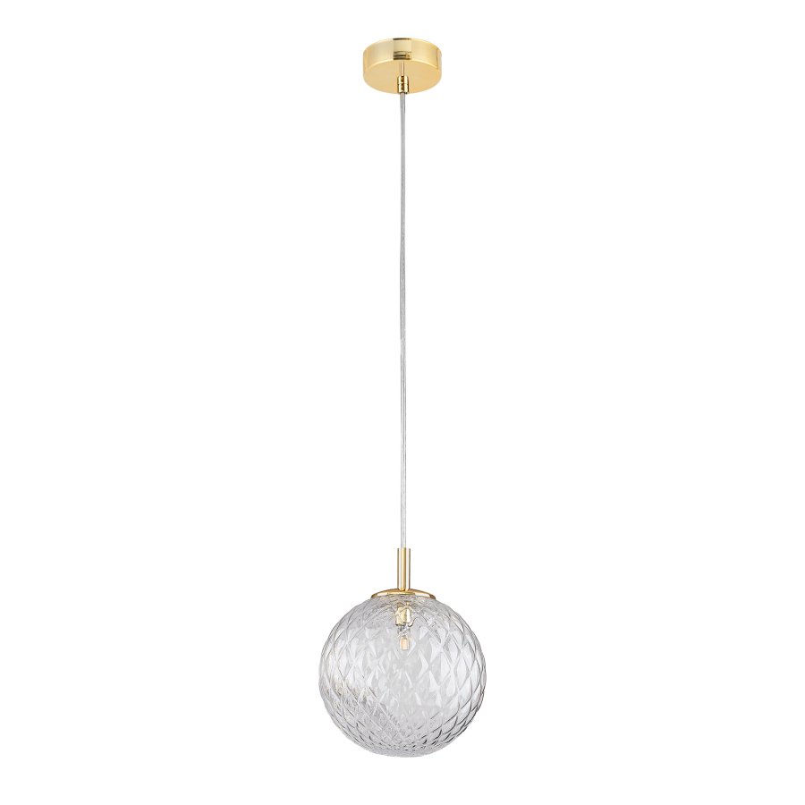 TK Cadix loftlampe 210 - glas og guld stl