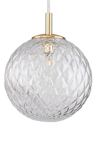 TK Cadix loftlampe 210 - glas og guld stl