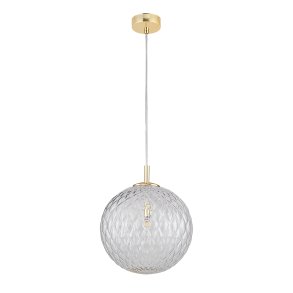 TK Cadix loftlampe - glas og guld stl