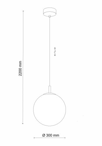 TK Cadix loftlampe - glas og guld stl