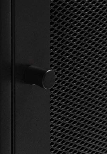 Malibu skab, m. 1 lge og 1 hylde - sort metal (B:120)