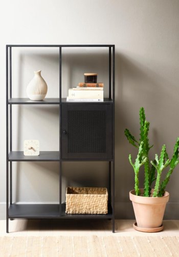 Malibu reol, m. 1 lge - sort metal (H:135)