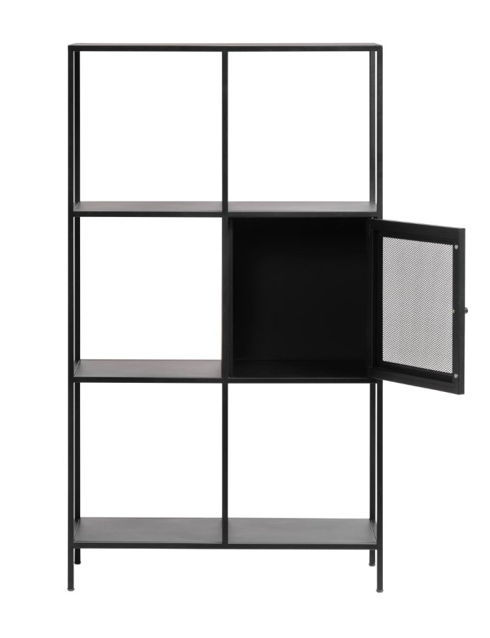 Malibu reol, m. 1 lge - sort metal (H:135)