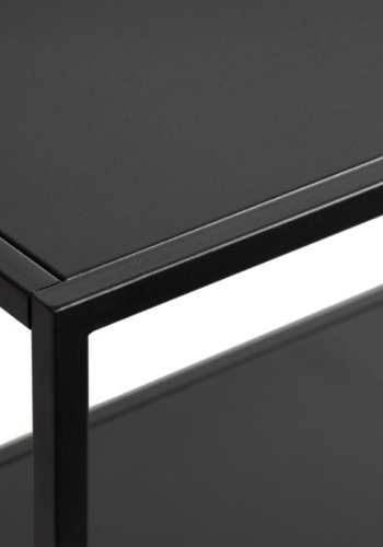 Malibu reol, m. 2 lger - sort metal (H:180)