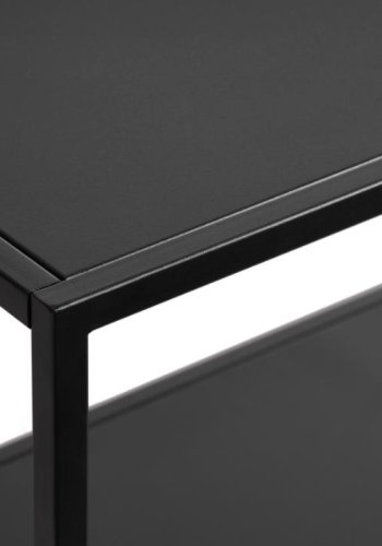 Malibu reol, m. 2 lger - sort metal (H:180)