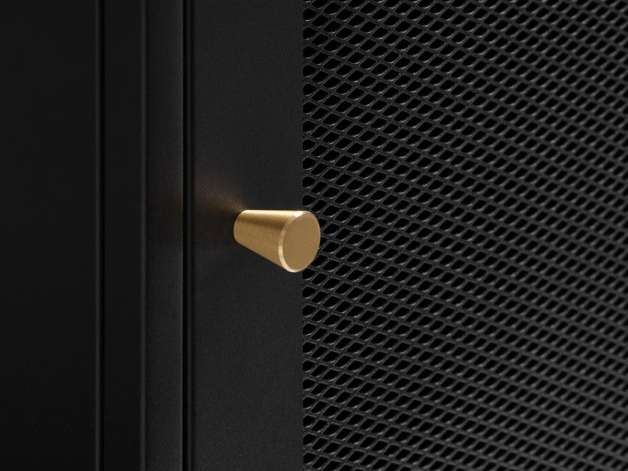 Malibu reol, m. 2 lger - sort metal (H:180)