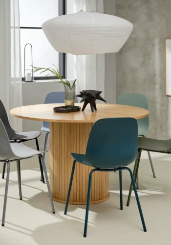 Nola spisebord, rund - natur egefinér (120)