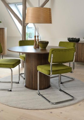 Nola spisebord, rund - rgfarvet egefinér (120)