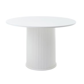 Nola spisebord, rund - hvid egefinér (120)