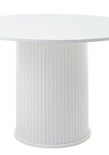 Nola spisebord, rund - hvid egefinér (120)