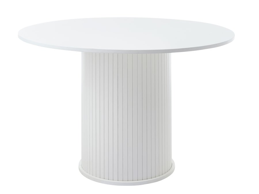 Nola spisebord, rund - hvid egefinér (120)