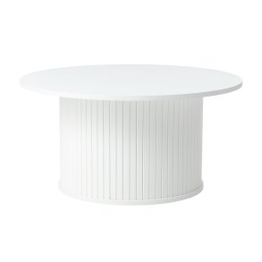 Nola sofabord, rund - hvid egefinér (90)