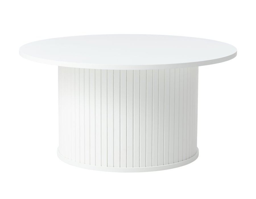 Nola sofabord, rund - hvid egefinér (90)