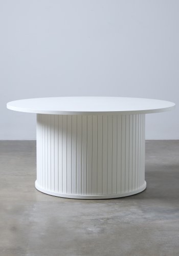 Nola sofabord, rund - hvid egefinér (90)