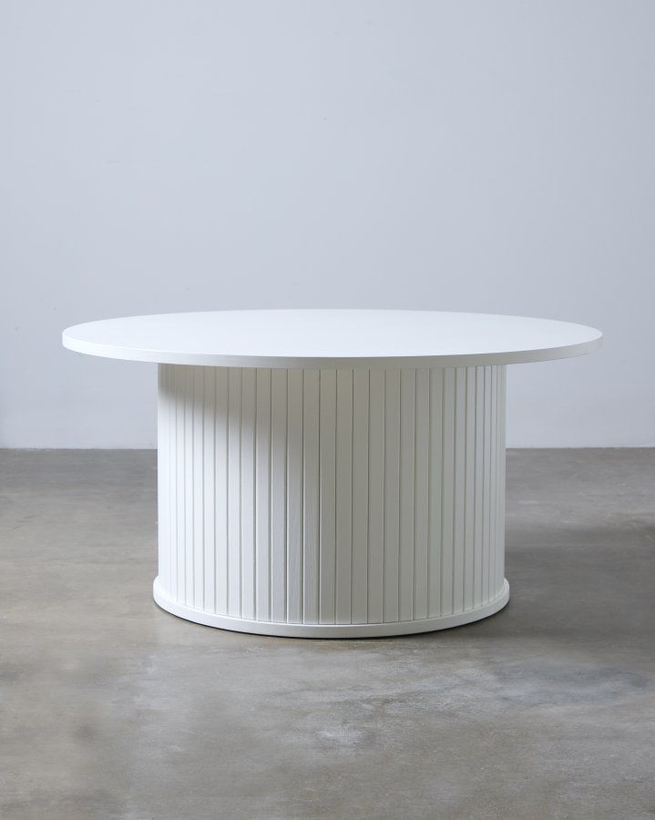 Nola sofabord, rund - hvid egefinér (90)