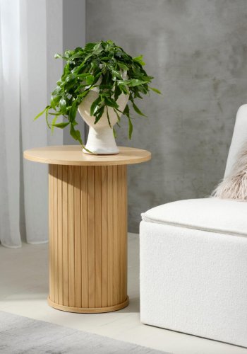 Nola piedestalbord, rund - natur egefinér (50)
