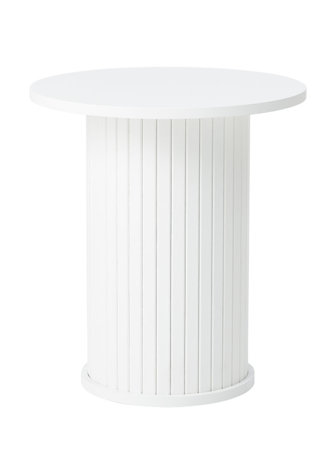 Nola piedestalbord, rund - hvid egefinér (50)
