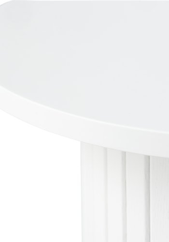 Nola piedestalbord, rund - hvid egefinér (50)