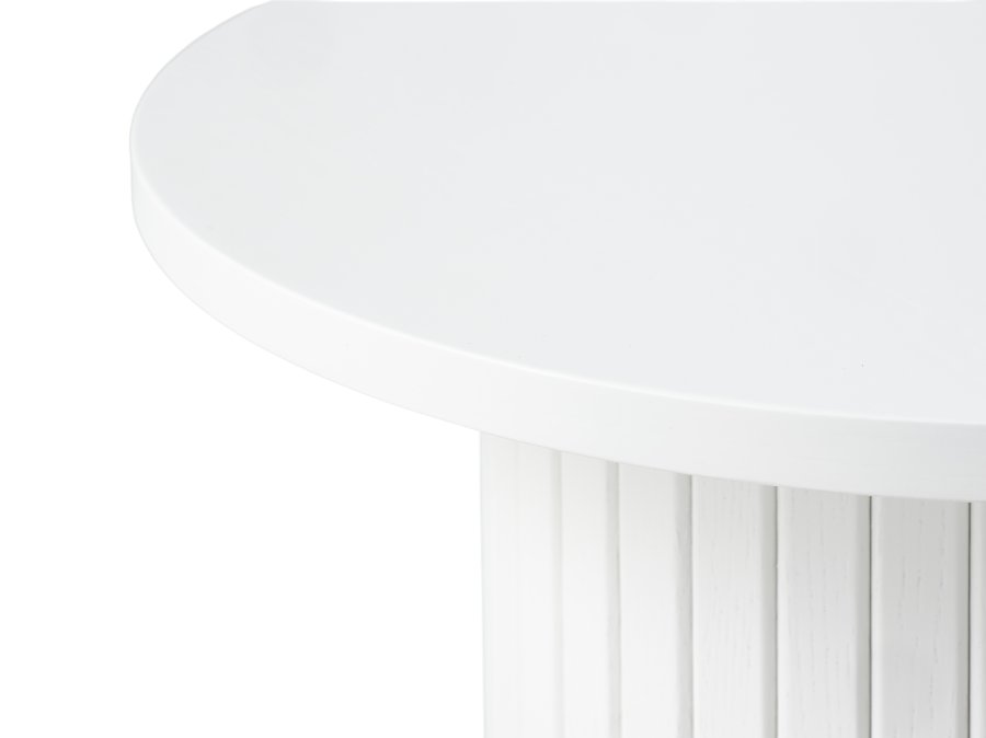 Nola piedestalbord, rund - hvid egefinér (50)