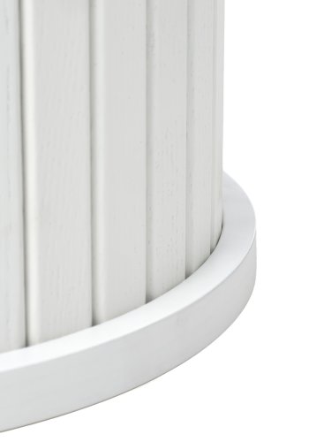 Nola piedestalbord, rund - hvid egefinér (50)