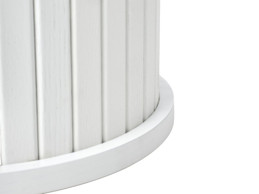 Nola piedestalbord, rund - hvid egefinér (50)