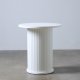 Nola piedestalbord, rund - hvid egefinér (50)