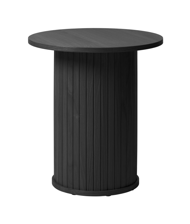 Nola piedestalbord, rund - sort egefinér (50)