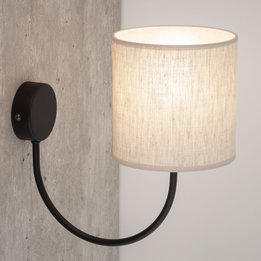 TK Torens vglampe - natur hr og sort metal