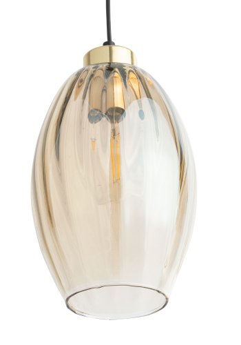 TK Sebo loftlampe - glas og sort metal