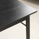 Savona spisebord, rektangulr - sort egetrsfinér og sort metal (90x140)