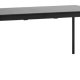 Savona spisebord, m. udtrk - sort egetrsfinér og sort metal (95x180)