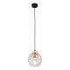 TK Devi loftlampe 180 - klar glas og sort metal
