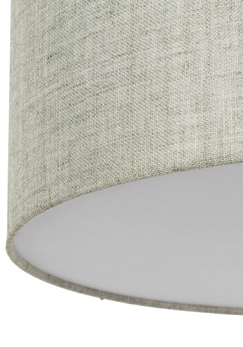 TK Earth brnelampe - stof, plastik og hvid metal