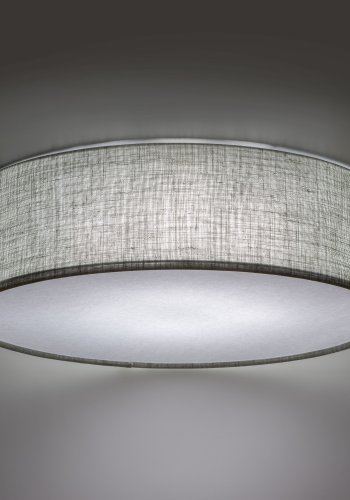 TK Earth brnelampe - stof, plastik og hvid metal