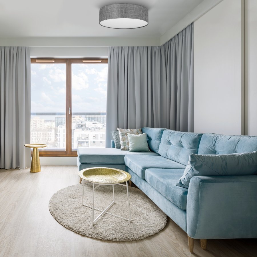 TK Earth brnelampe - stof, plastik og hvid metal