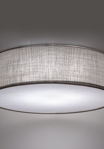 TK Earth brnelampe - stof, plastik og hvid metal