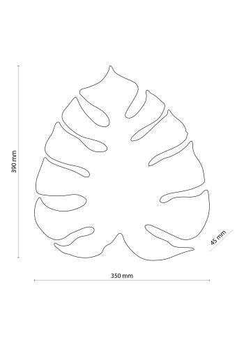 TK Monstera vglampe - guld metal