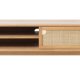 Barrali TV-bord, m. 1 skydelge og 1 hylde - natur rattan og egetr (150x45)