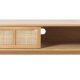 Barrali TV-bord, m. 1 skydelge og 1 hylde - natur rattan og egetr (150x45)