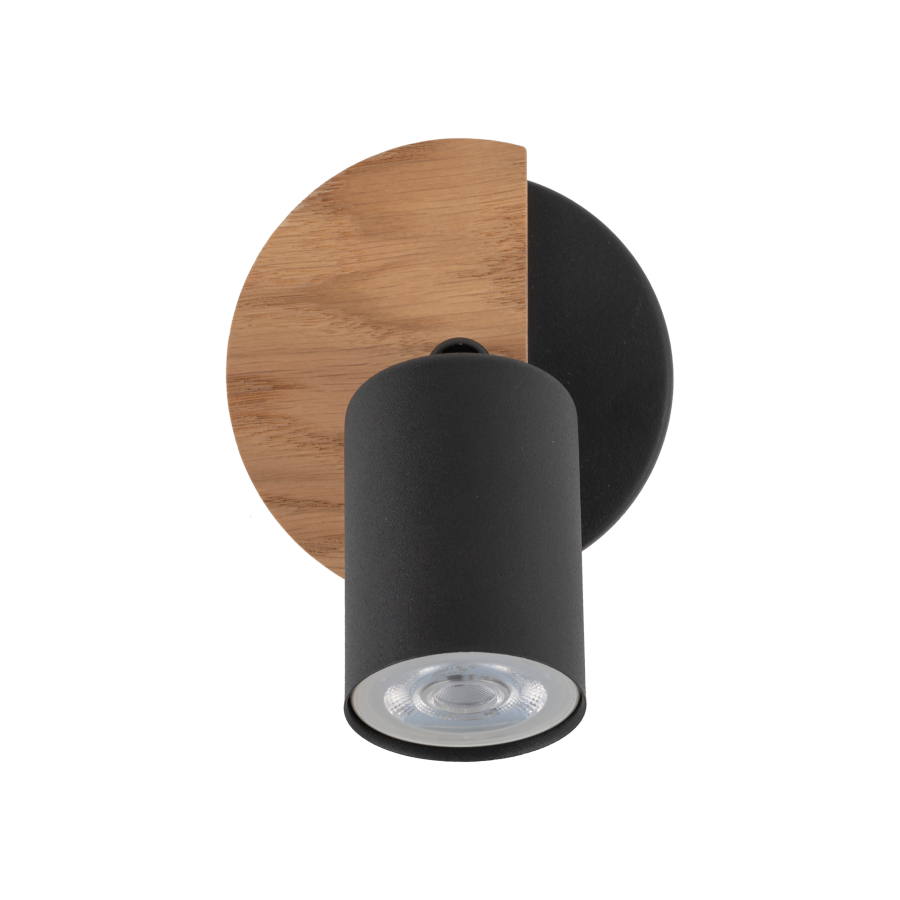 TK Cover loftlampe - valnddefarvet tr og sort stl