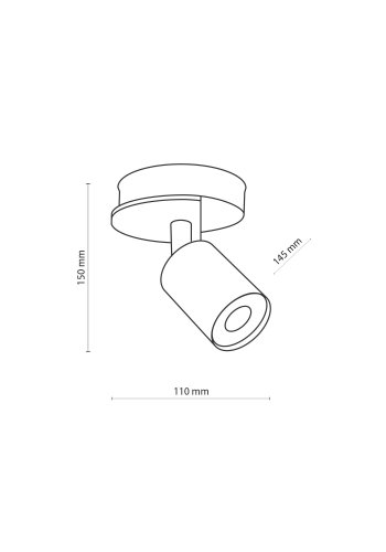 TK Cover loftlampe - valnddefarvet tr og sort stl