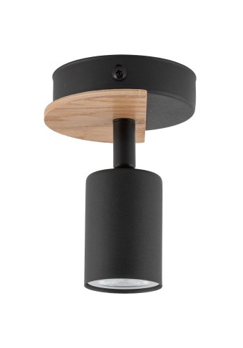 TK Cover loftlampe - valnddefarvet tr og sort stl