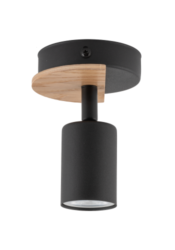 TK Cover loftlampe - valnddefarvet tr og sort stl