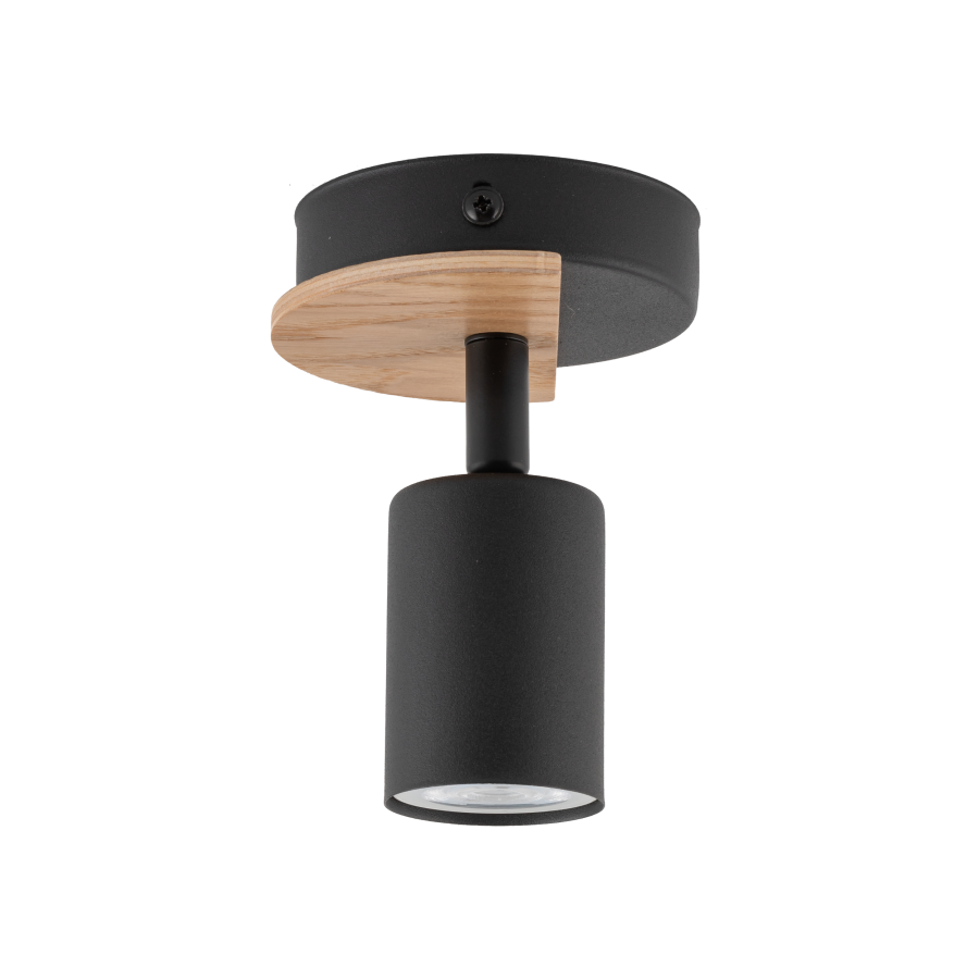 TK Cover loftlampe - valnddefarvet tr og sort stl