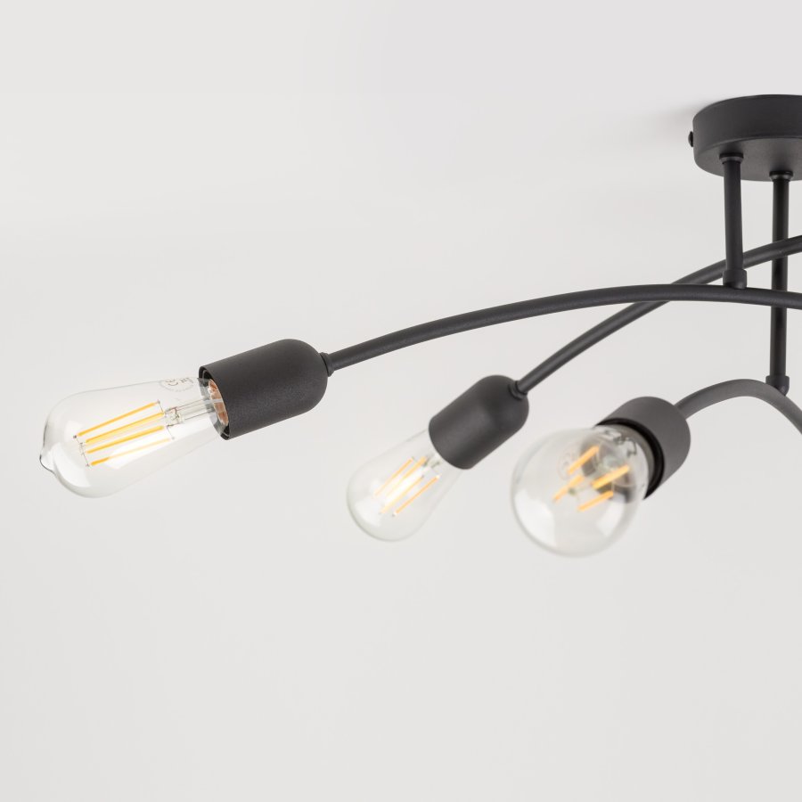 TK Helix loftlampe - sort metal